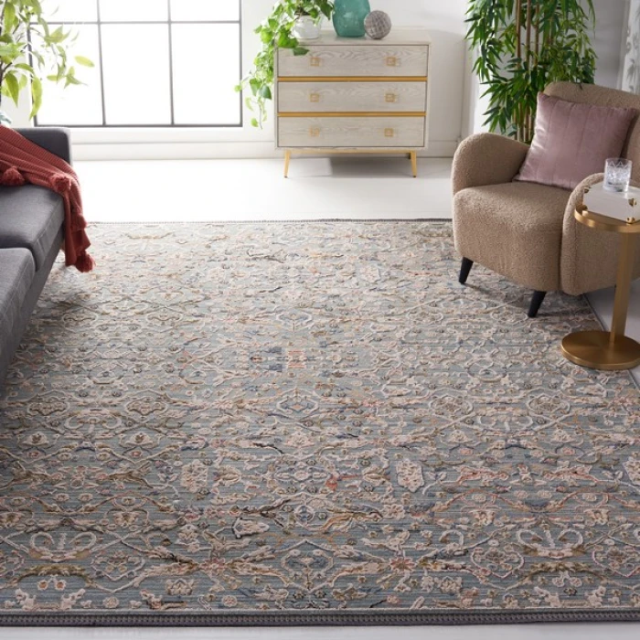 Safavieh Vivaldi Navy / Rust VIV596 8 ft. X 10 ft. Rectangle Rug