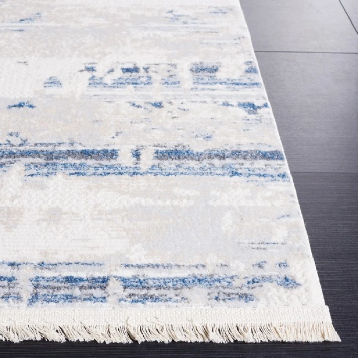 Safavieh Whisper Grey / Blue Ivory WHS542 6 ft. 7 in. X 8 ft. 7 in. Rectangle Rug