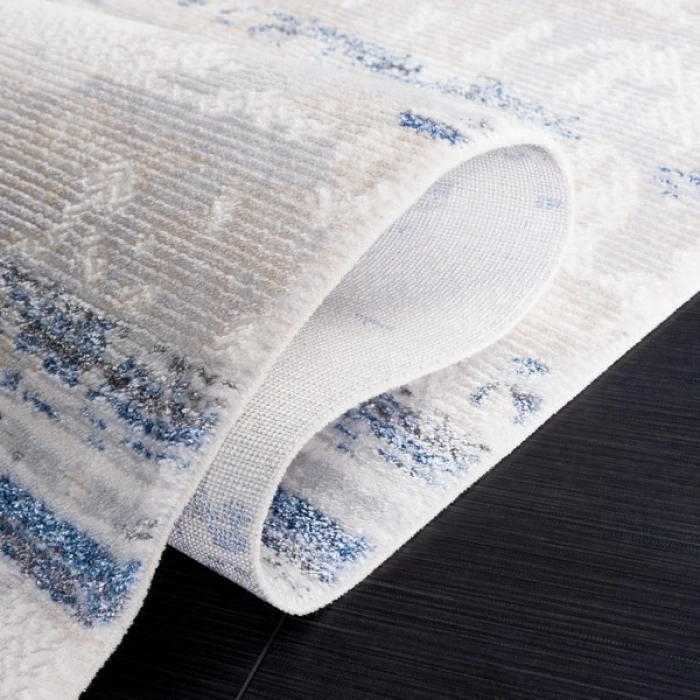 Safavieh Whisper Grey / Blue Ivory WHS542 6 ft. 7 in. X 8 ft. 7 in. Rectangle Rug