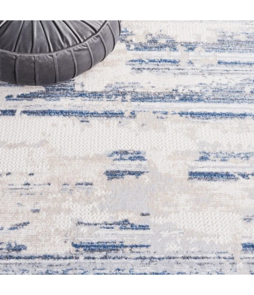 Safavieh Whisper Grey / Blue Ivory WHS542 6 ft. 7 in. X 6 ft. 7 in. Round Rug