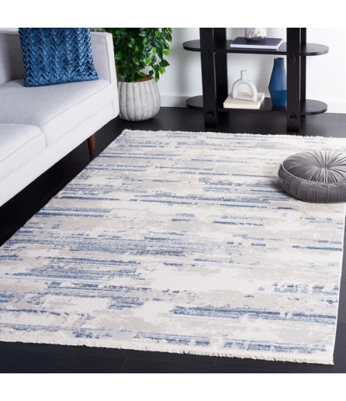 Safavieh Whisper Grey / Blue Ivory WHS542 5 ft. 3 in. X 7 ft. 6 in. Rectangle Rug