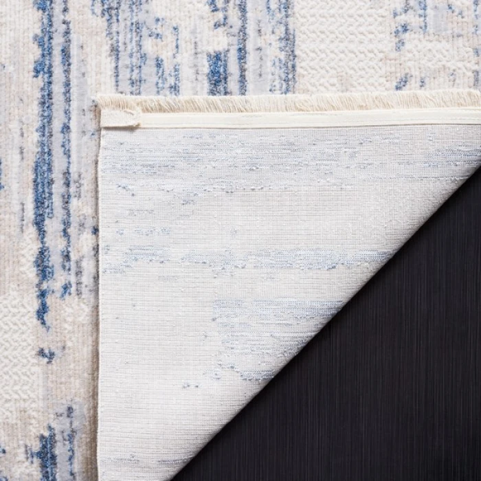 Safavieh Whisper Grey / Blue Ivory WHS542 6 ft. 7 in. X 8 ft. 7 in. Rectangle Rug