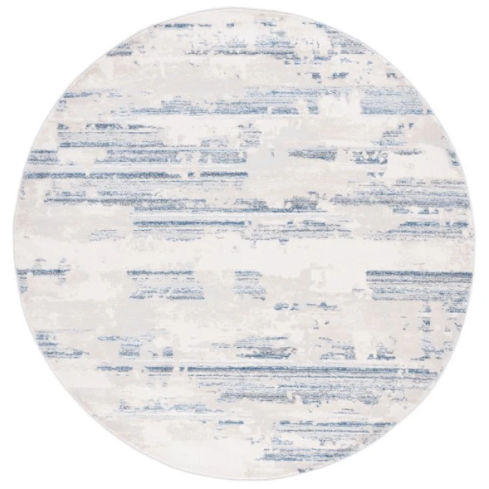 Safavieh Whisper Grey / Blue Ivory WHS542 6 ft. 7 in. X 6 ft. 7 in. Round Rug