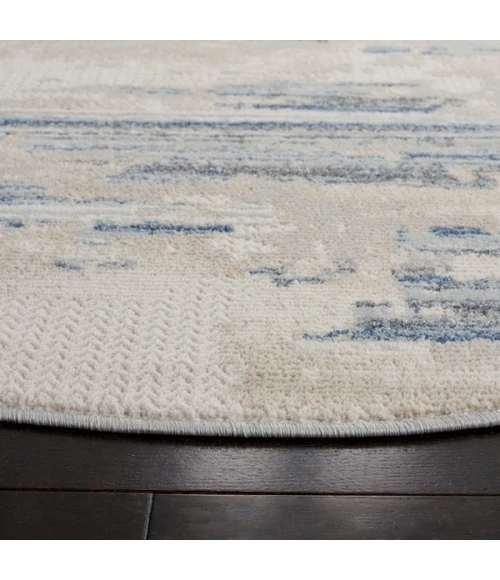 Safavieh Whisper Grey / Blue Ivory WHS542 6 ft. 7 in. X 6 ft. 7 in. Round Rug