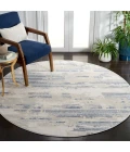Safavieh Whisper Grey / Blue Ivory WHS542 6 ft. 7 in. X 6 ft. 7 in. Round Rug