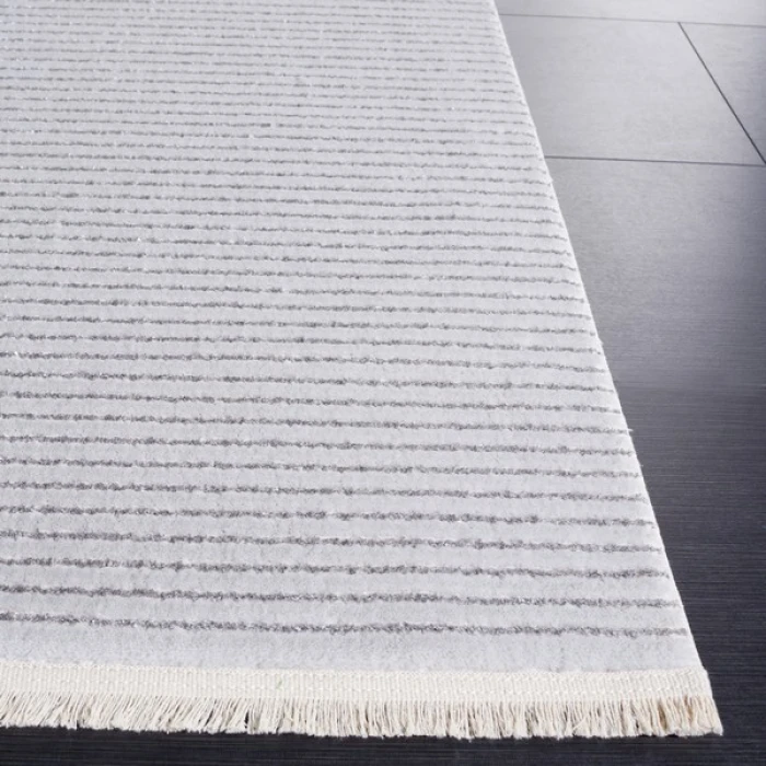 Safavieh Whisper Grey / Dark Grey WHS550 5 ft. 3 in. X 7 ft. 6 in. Rectangle Rug