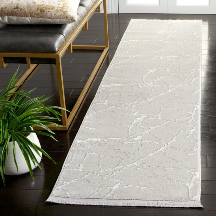 Safavieh Whisper Grey / Ivory WHS552 2 ft. 2 in. X 8 ft. Runner Rug