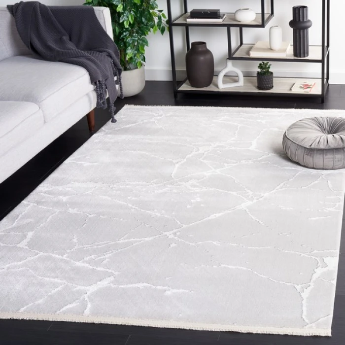 Safavieh Whisper Grey / Ivory WHS552 5 ft. 3 in. X 7 ft. 6 in. Rectangle Rug