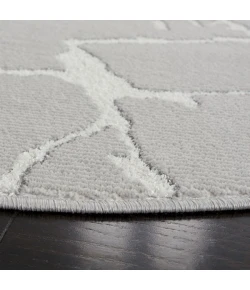 Safavieh Whisper Grey / Ivory WHS552 6 ft. 7 in. X 6 ft. 7 in. Round Rug