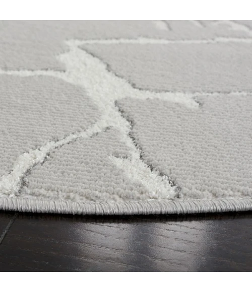 Safavieh Whisper Grey / Ivory WHS552 6 ft. 7 in. X 6 ft. 7 in. Round Rug