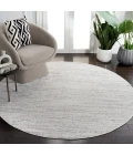 Safavieh Whisper Grey / Dark Grey WHS556 6 ft. 7 in. X 6 ft. 7 in. Round Rug