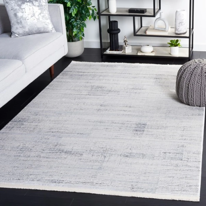 Safavieh Whisper Grey / Ivory WHS558 6 ft. 7 in. X 6 ft. 7 in. Square Rug