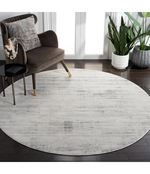 Safavieh Whisper Grey / Ivory WHS558 6 ft. 7 in. X 6 ft. 7 in. Round Rug