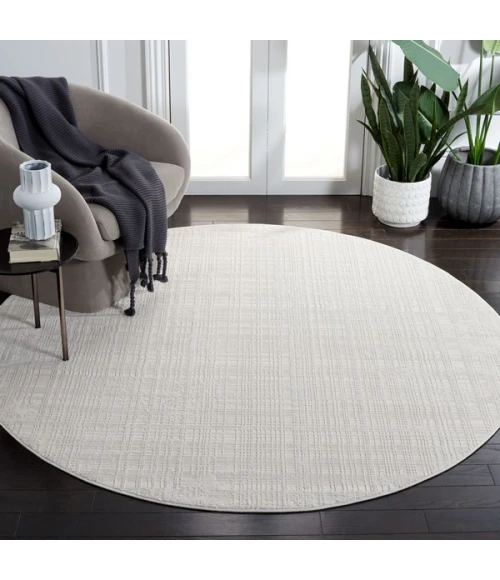 Safavieh Whisper Ivory / Ivory WHS560 6 ft. 7 in. X 6 ft. 7 in. Round Rug