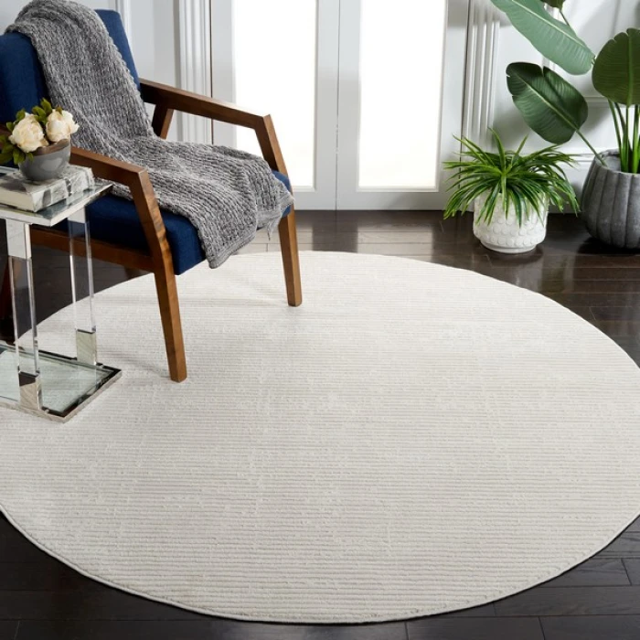 Safavieh Whisper Ivory WHS562 6 ft. 7 in. X 6 ft. 7 in. Round Rug