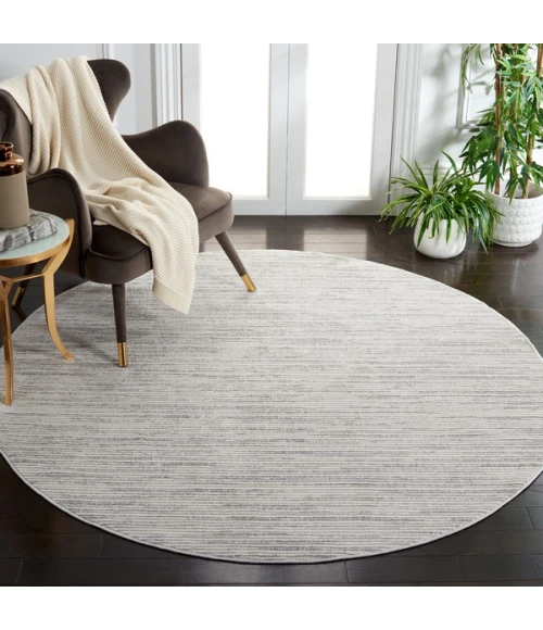 Safavieh Whisper Light Grey / Ivory WHS565 6 ft. 7 in. X 6 ft. 7 in. Round Rug
