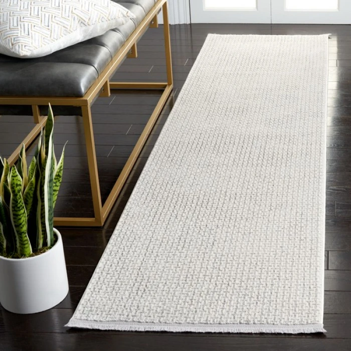 Safavieh Whisper Light Grey / Ivory WHS568 2 ft. 2 in. X 8 ft. Runner Rug