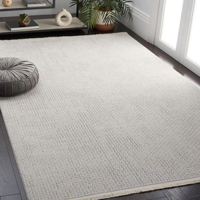 Safavieh Whisper Light Grey / Ivory WHS568 6 ft. 7 in. X 6 ft. 7 in. Square Rug