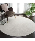 Safavieh Whisper Light Grey / Ivory WHS568 6 ft. 7 in. X 6 ft. 7 in. Round Rug
