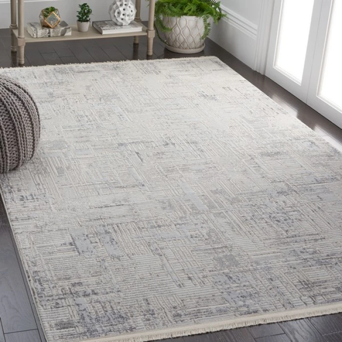 Safavieh Whisper Light Grey / Beige WHS582 6 ft. 7 in. X 6 ft. 7 in. Square Rug