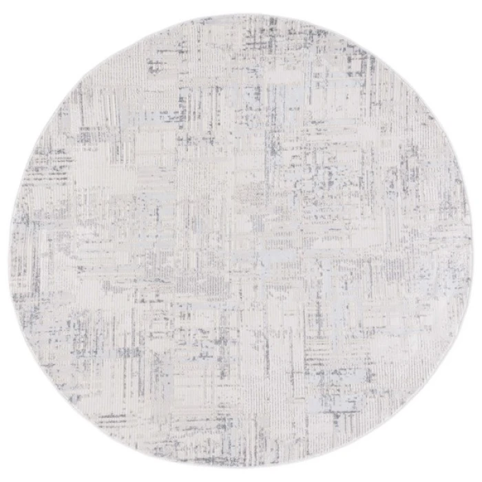 Safavieh Whisper Light Grey / Beige WHS582 6 ft. 7 in. X 6 ft. 7 in. Round Rug