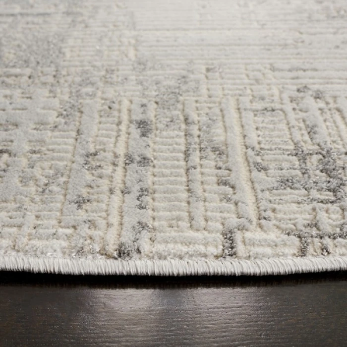Safavieh Whisper Light Grey / Beige WHS582 6 ft. 7 in. X 6 ft. 7 in. Round Rug