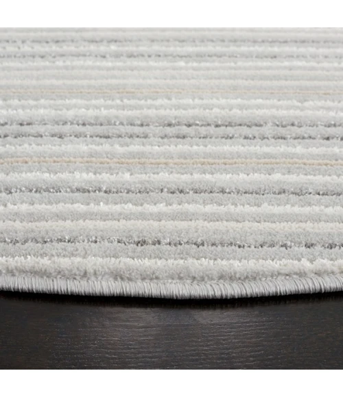 Safavieh Whisper Light Grey / Ivory WHS588 6 ft. 7 in. X 6 ft. 7 in. Round Rug