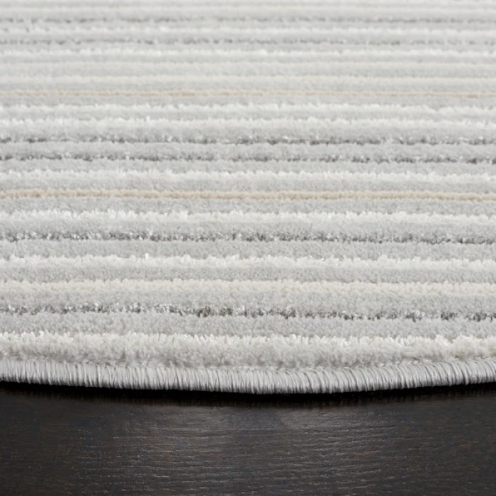 Safavieh Whisper Light Grey / Ivory WHS588 6 ft. 7 in. X 6 ft. 7 in. Round Rug