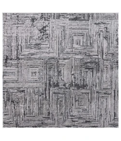 Safavieh Whisper Grey / Dark Grey WHS814 6 ft. 7 in. X 6 ft. 7 in. Square Rug
