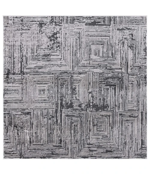 Safavieh Whisper Grey / Dark Grey WHS814 6 ft. 7 in. X 6 ft. 7 in. Square Rug