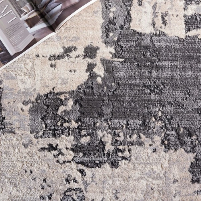 Safavieh Whisper Grey / Light Beige WHS820 6 ft. 7 in. X 6 ft. 7 in. Round Rug