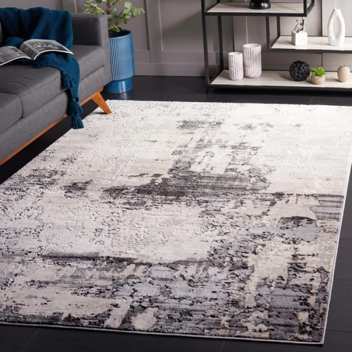 Safavieh Whisper Grey / Light Beige WHS820 6 ft. 7 in. X 6 ft. 7 in. Round Rug
