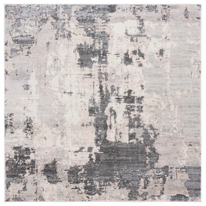 Safavieh Whisper Grey / Light Beige WHS820 6 ft. 7 in. X 6 ft. 7 in. Round Rug