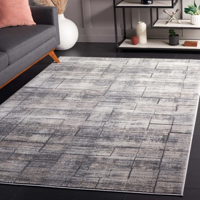Safavieh Whisper Grey / Light Beige WHS822 6 ft. 7 in. X 6 ft. 7 in. Round Rug