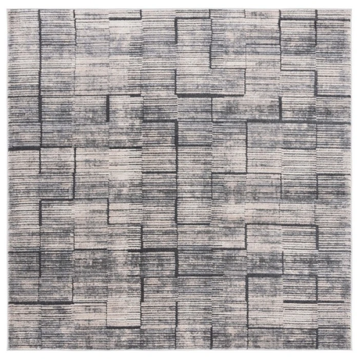 Safavieh Whisper Grey / Light Beige WHS822 6 ft. 7 in. X 6 ft. 7 in. Round Rug