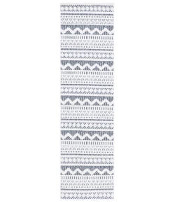 Safavieh Alamo ALM716 Charcoal / Ivory 2'-2" X 8' Runner Area Rug