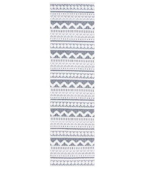 Safavieh Alamo ALM716 Charcoal / Ivory 2'-2" X 8' Runner Area Rug