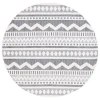Safavieh Alamo ALM716 Charcoal / Ivory 6'-7" X 6'-7" Round Area Rug