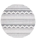 Safavieh Alamo ALM716 Charcoal / Ivory 6'-7" X 6'-7" Round Area Rug