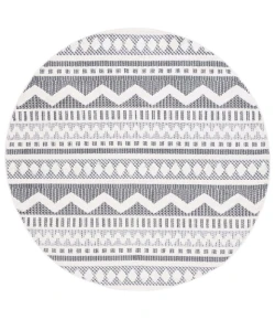 Safavieh Alamo ALM716 Charcoal / Ivory 6'-7" X 6'-7" Round Area Rug