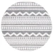 Safavieh Alamo ALM716 Charcoal / Ivory 6'-7" X 6'-7" Round Area Rug