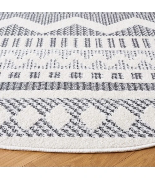 Safavieh Alamo ALM716 Charcoal / Ivory 6'-7" X 6'-7" Round Area Rug