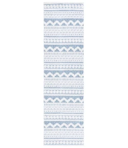 Safavieh Alamo ALM716 Blue / Ivory 2'-2" X 8' Runner Area Rug