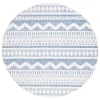 Safavieh Alamo ALM716 Blue / Ivory 6'-7" X 6'-7" Round Area Rug