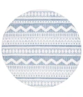 Safavieh Alamo ALM716 Blue / Ivory 6'-7" X 6'-7" Round Area Rug