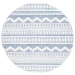 Safavieh Alamo ALM716 Blue / Ivory 6'-7" X 6'-7" Round Area Rug
