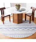 Safavieh Alamo ALM716 Blue / Ivory 6'-7" X 6'-7" Round Area Rug