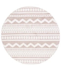 Safavieh Alamo ALM716 Taupe / Ivory 6'-7" X 6'-7" Round Area Rug