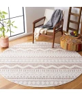 Safavieh Alamo ALM716 Taupe / Ivory 6'-7" X 6'-7" Round Area Rug