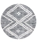 Safavieh Alamo ALM717 Charcoal / Ivory 6'-7" X 6'-7" Round Area Rug